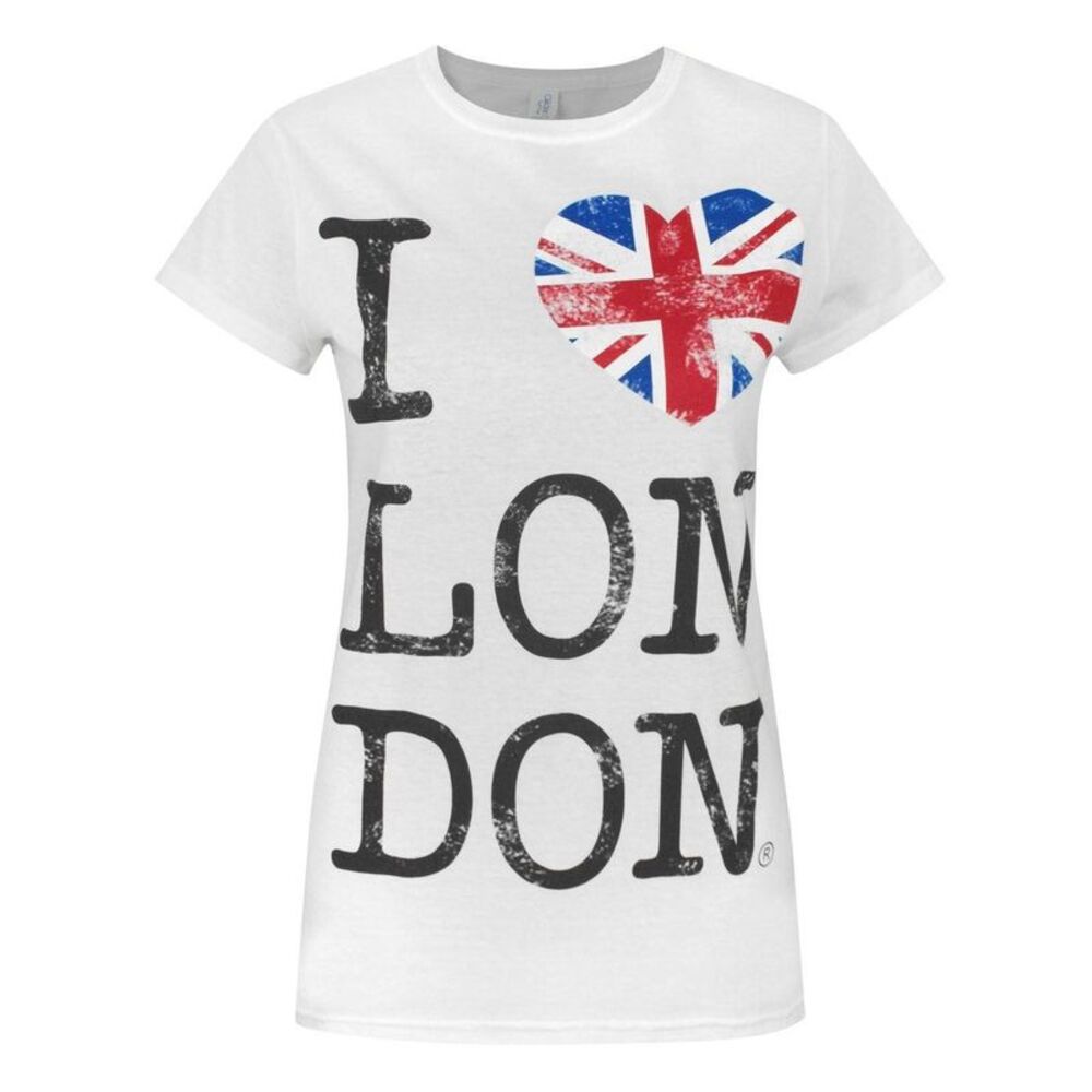 Womens/Ladies I Love London T-Shirt / White